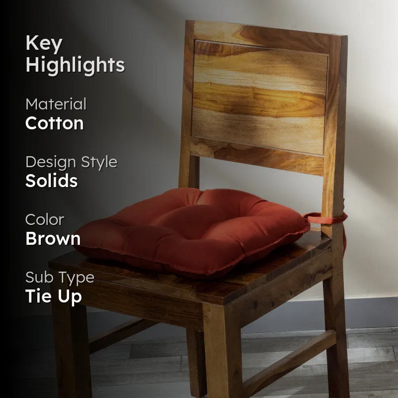 Sylvia Chair Pad (Terracotta Brown) - Set Of Three media 2