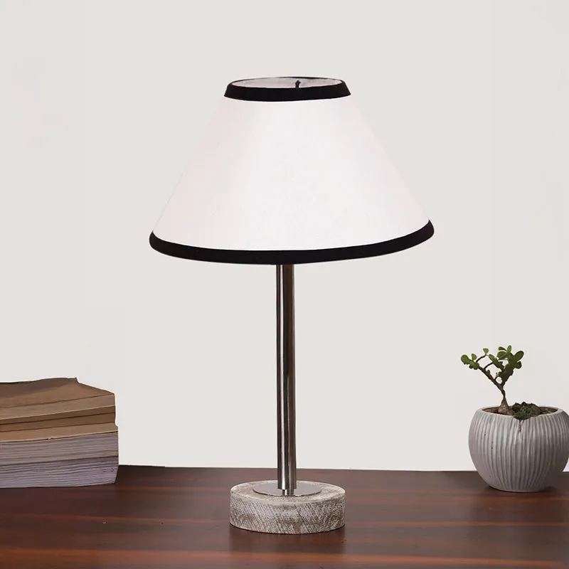 Cotin II Stripe Rodin Wooden Table Lamp - White,Silver media 3