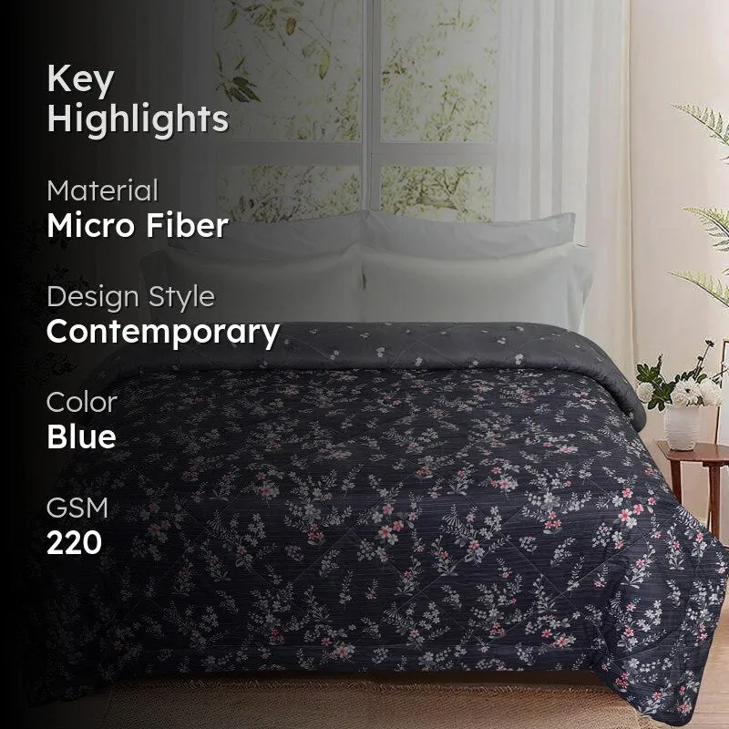 Adora Floral Cotton Reversible Comforter - 220 GSM media 2