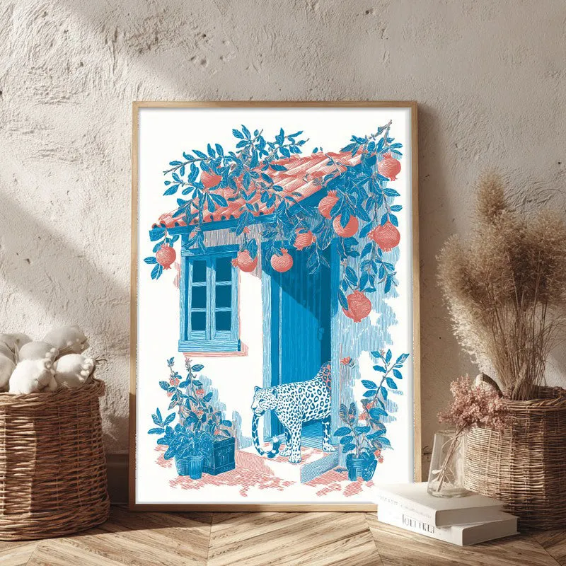 Orchard Whim Canvas Wall Painting - Brown Frame media 3
