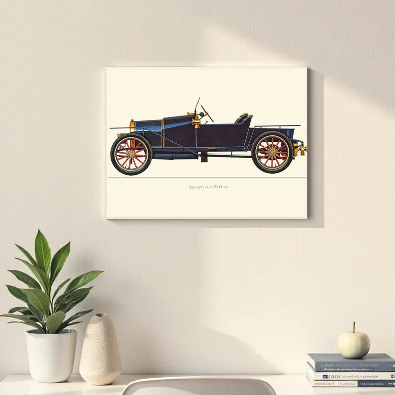 Timeless Wheels Car Wall Painting - Blue media 2