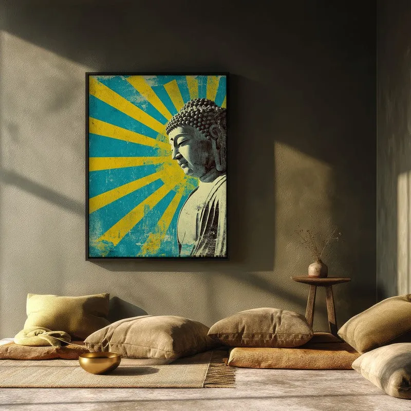 Buddha Celestial Petal IV Mandala Archival Paper Wall Painting With Black Frame media 3