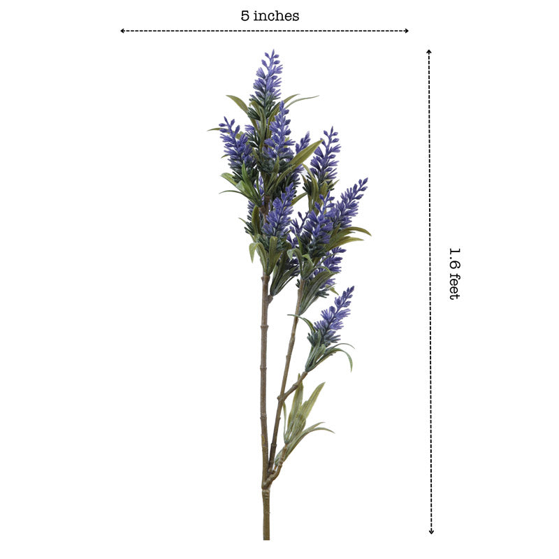 Artificial Realistic Lavender Flower Stick (Purple) - Set Of Three media 8