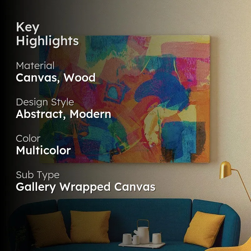 Spring Color Abstract Canvas Wall Painting - Gallery Wrap media 2