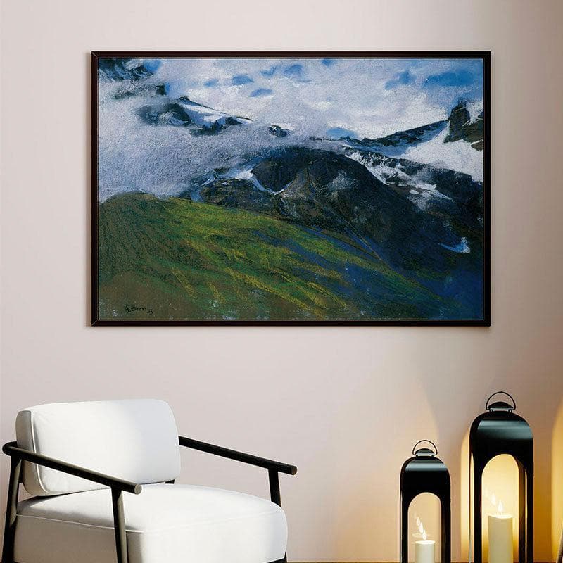 The Himalayas Canvas Wall Painting - Black Frame