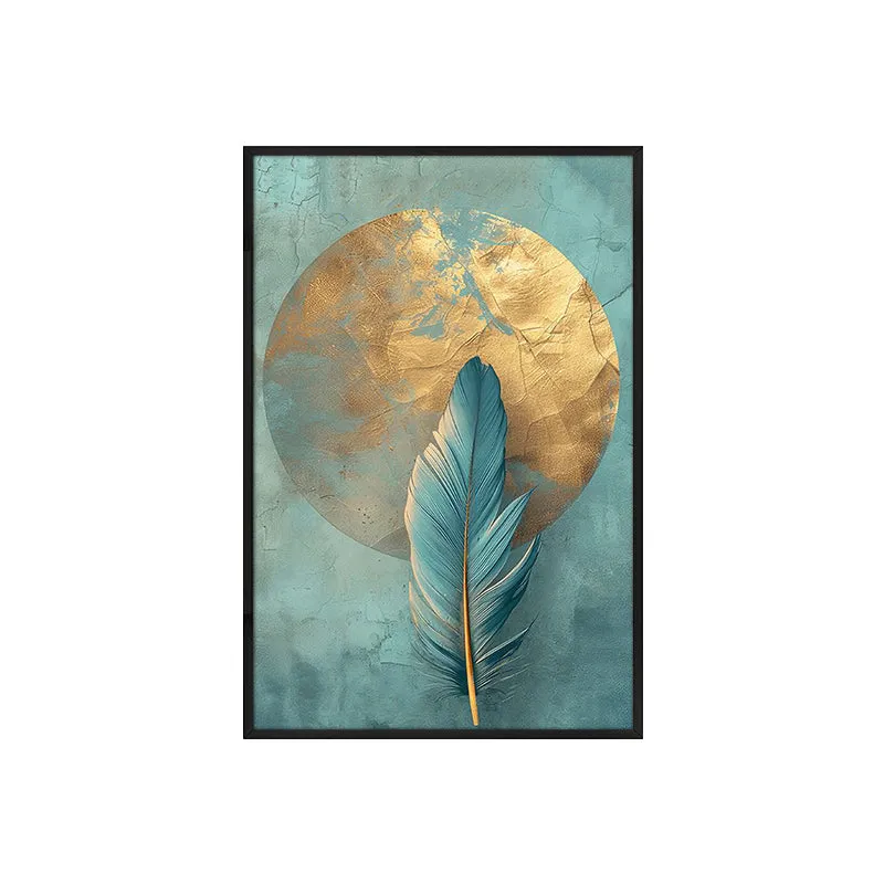 Pluma Azurea Wall Painting With Frame media 4