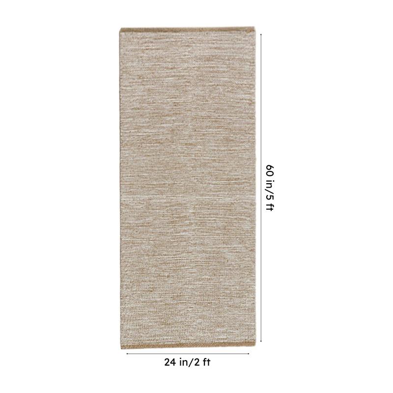Artivine Cotton Runner Rug - Beige media 8