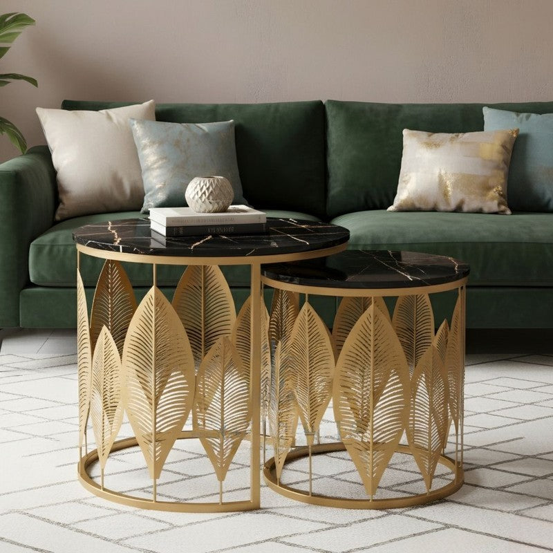 Kairo Curve Center Table (Brown & Black) - Set Of Two media 3