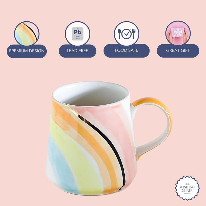 Rainbow Ceramic Coffee Bone China Coffee Mug (280 mL) media 3