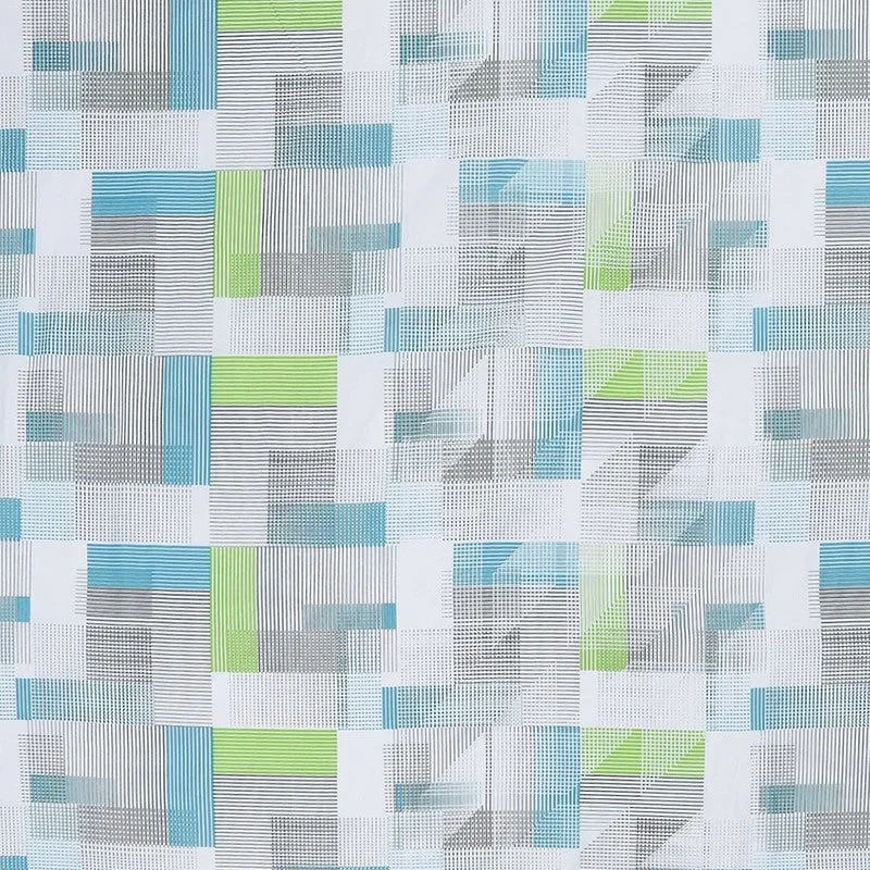 Monte Carlo Checkora Cotton Bedsheet (White,Green) - 104 TC media 7