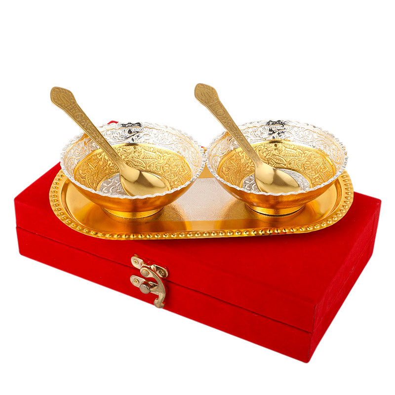 Nandini Bowl With Spoon & Tray (100 ML) - Set Of Five image 6