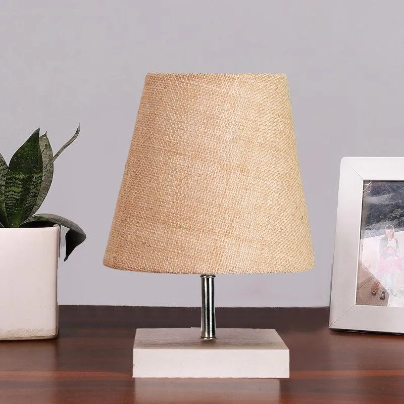 Alsa Jute Table Lamp - Beige,White media 3