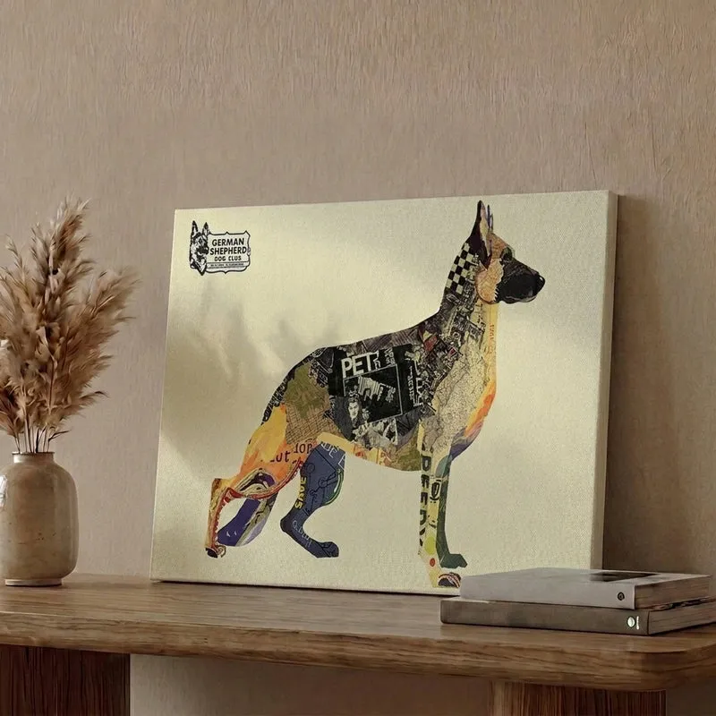 German Sheperd Canvas Wall Painting media 1