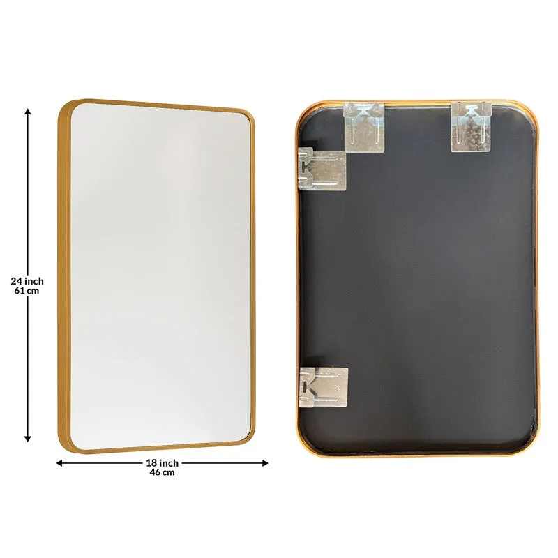 Gleamora Wall Mirror With Aluminium Frame - Gold media 8