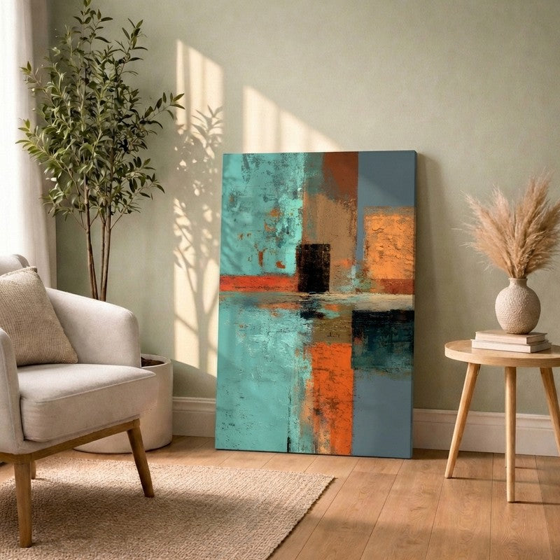 Structured Color Burst Canvas Wall Art