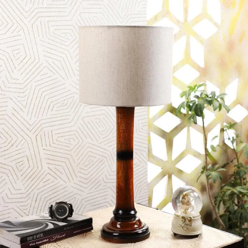 Sorar Nao Fabric Table Lamp - White,Brown media 3