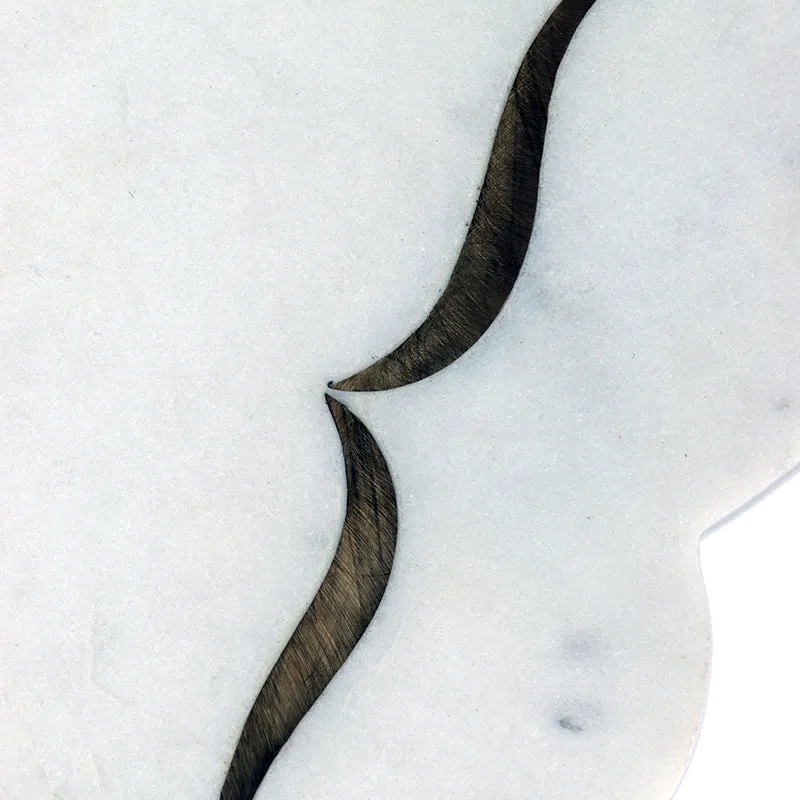 Stonova (Marble,Brass) Marble Serving Platter media 4