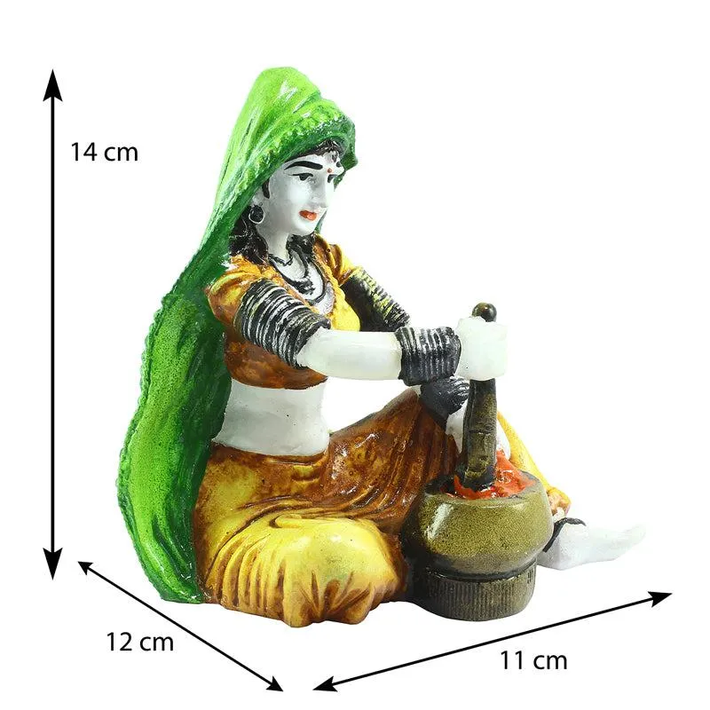 Rajasthani Lady Polyresin Showpiece media 7