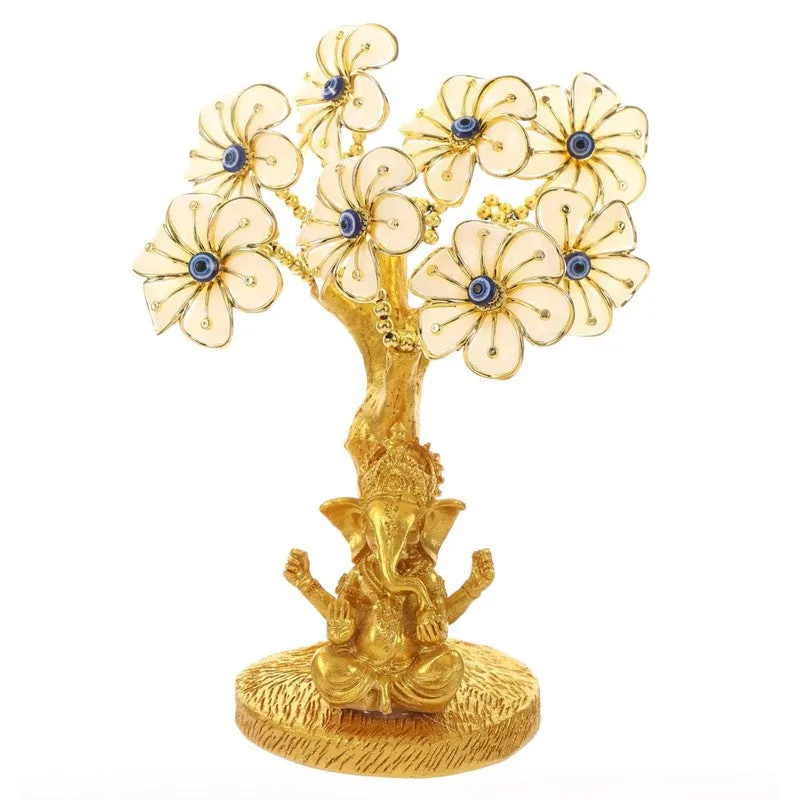 Divine Floral Ganesha Resin Idol media 4