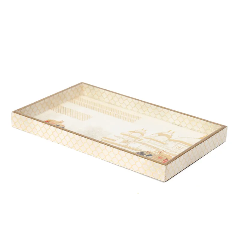 Haathi Parades Rectangle Serving Tray - Set Of Three media 7