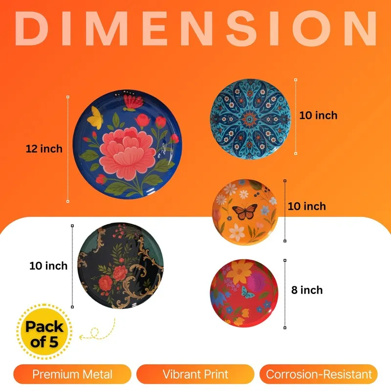 Mystic Garden Wall Plates - Set of Five media 12