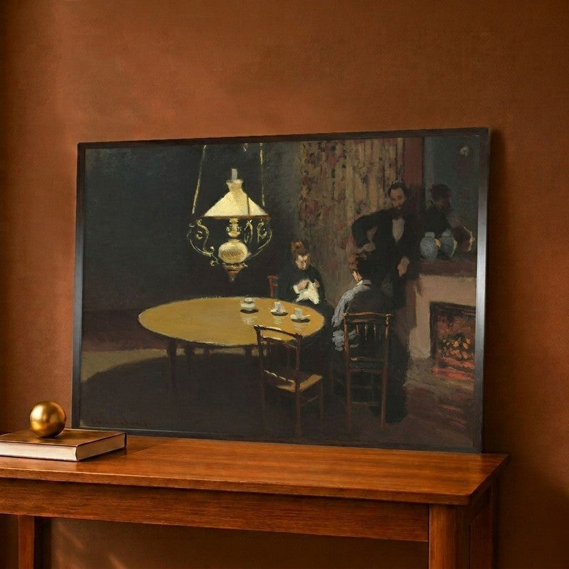 Interior after Dinner Canvas Wall Painting - 24 x 20 Inches