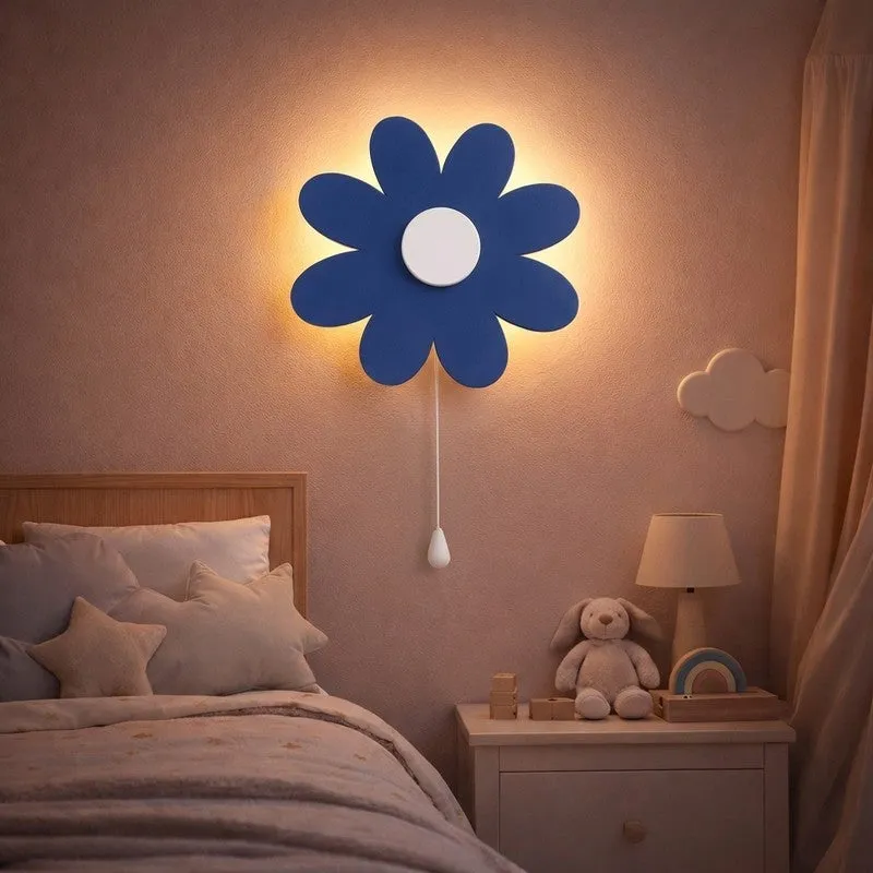 Lumiflora Battery Operated MDF Wall Lamp - Blue media 1