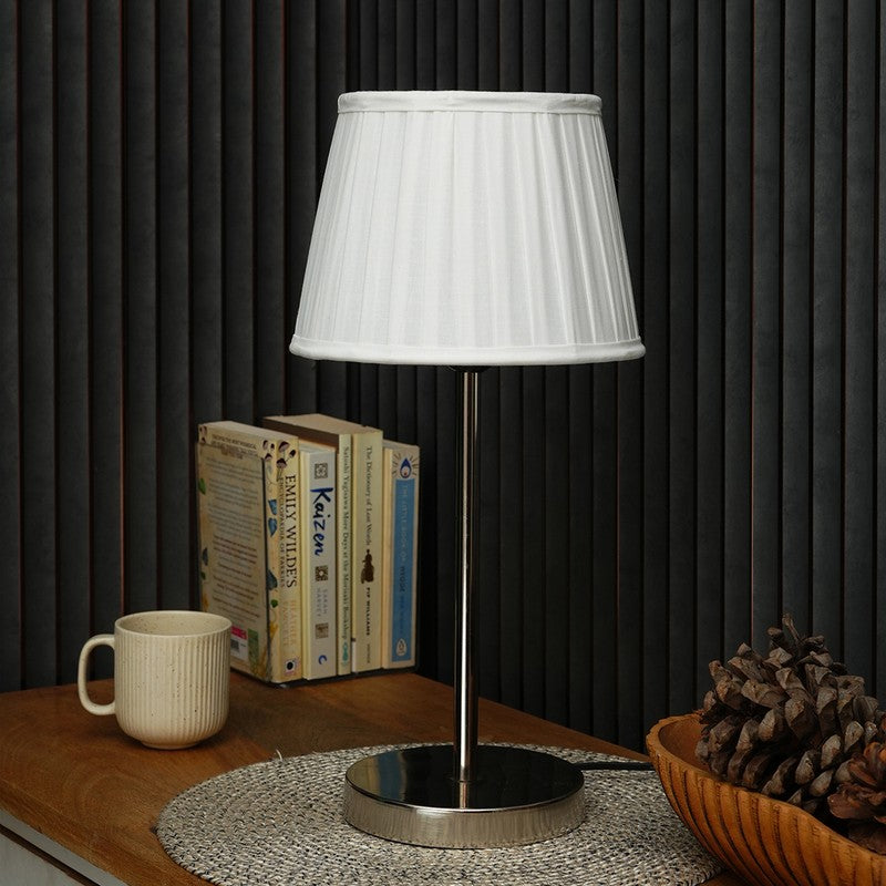 Ethereal Metal Base Cotton Table Lamp - White media 3