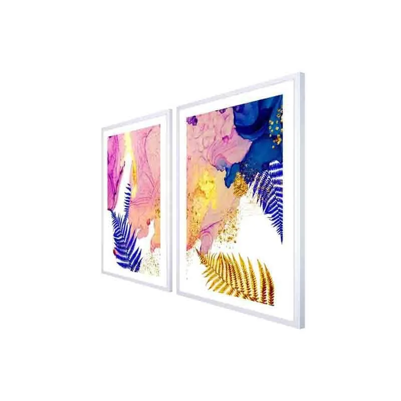 Kaleidoscopic Poly Canvas Wall Art - Set Of Two media 5