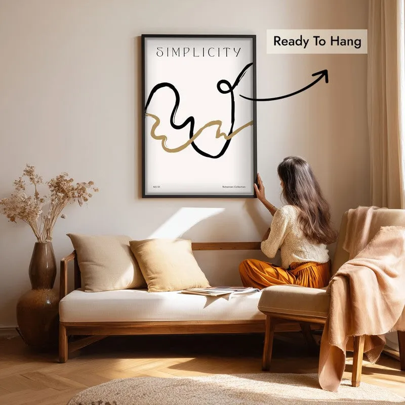 Harmonized Canvas Wall Painting With Black Frame media 7