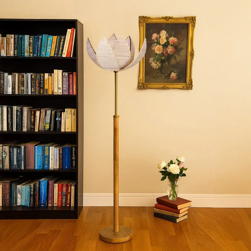 Dream Arc Wooden Floor Lamp - Beige media 4
