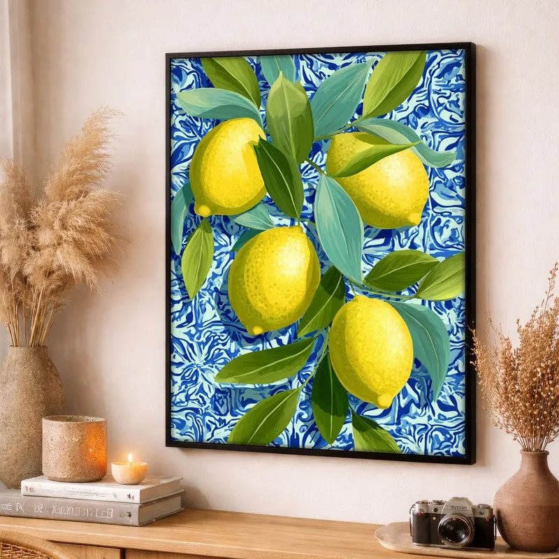 Citrina Canvas Wall Painting - Black Frame media 3