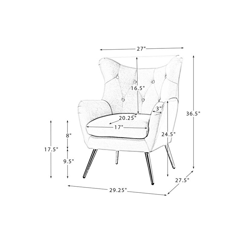 Dawson Lounge Chair - Beige media 8