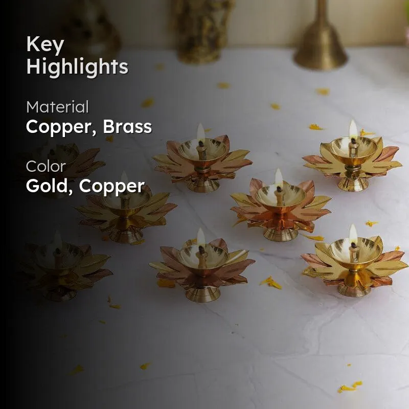 Dvija Pushp Diya - Set Of Eight media 2