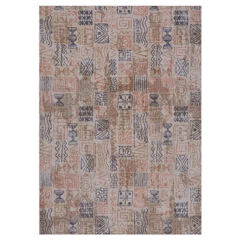 Yanika Boho Carpet - Blue & Orange media 1