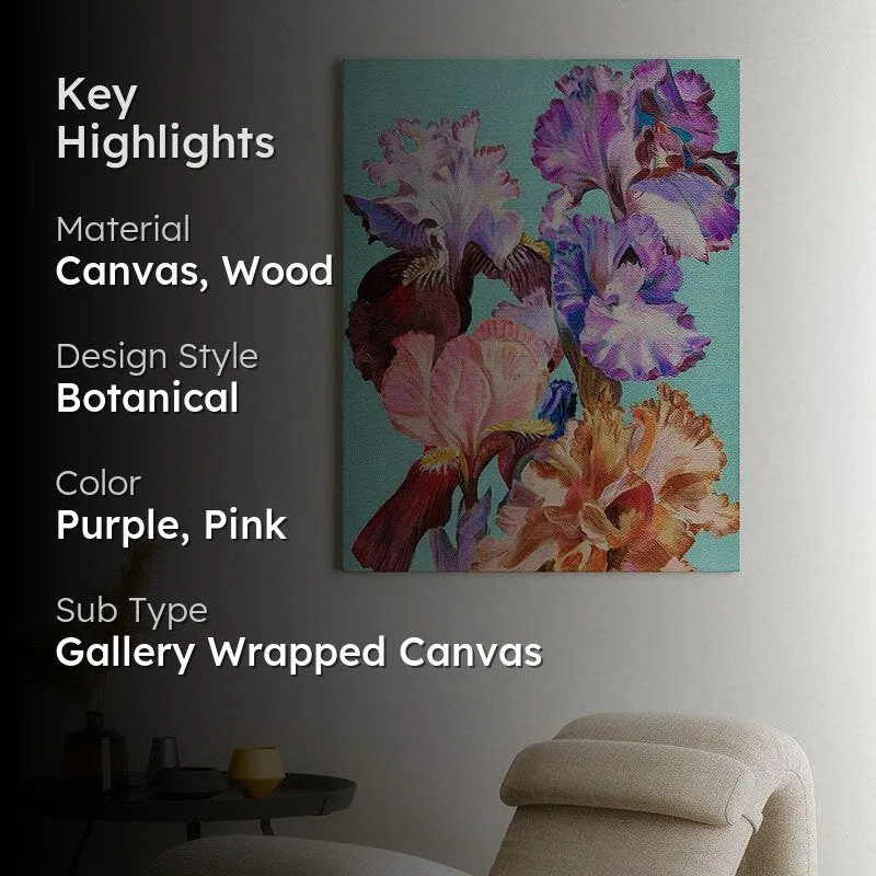 Colorful Flowers Canvas Wall Painting - Gallery Wrap media 2