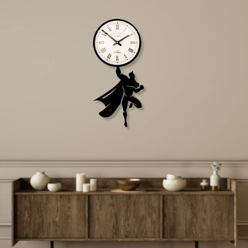 Herotime Steel Analog Wall Clock - Black media 3