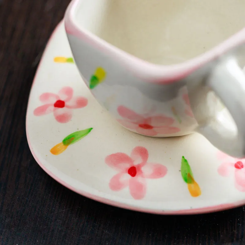Petal Sip Cup & Saucer (200 mL Each) - Set of Two - 4
