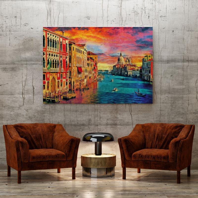 Venice Cityscape Canvas Wall Painting - Gallery Wrap