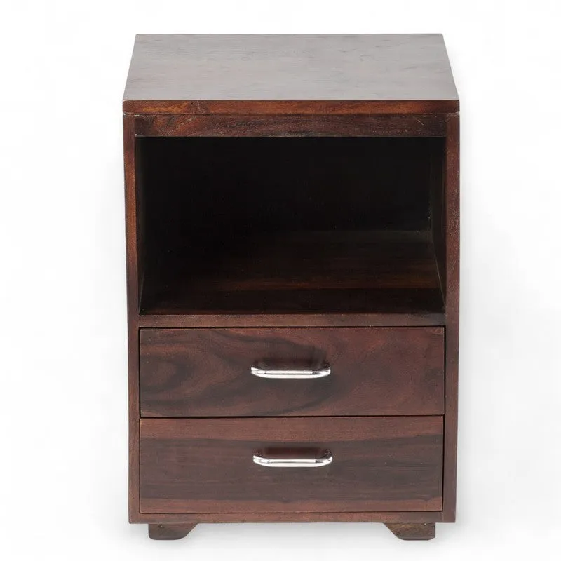 Uverix Sheesham Wooden Side & Bedside Table - Brown media 4