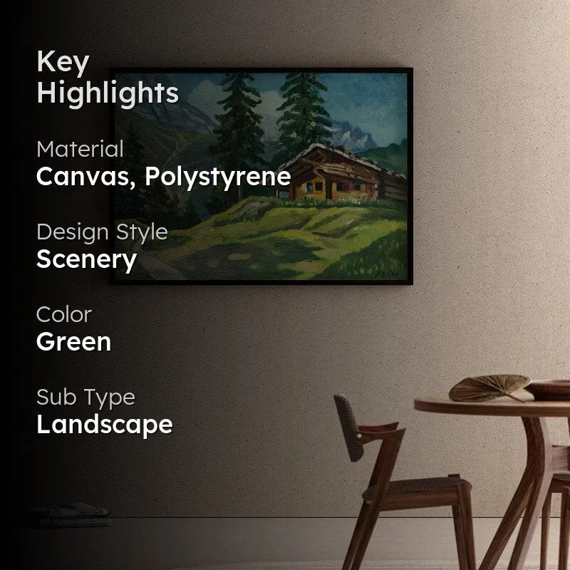 Tatra Landscape Canvas Wall Painting - Black Frame media 2