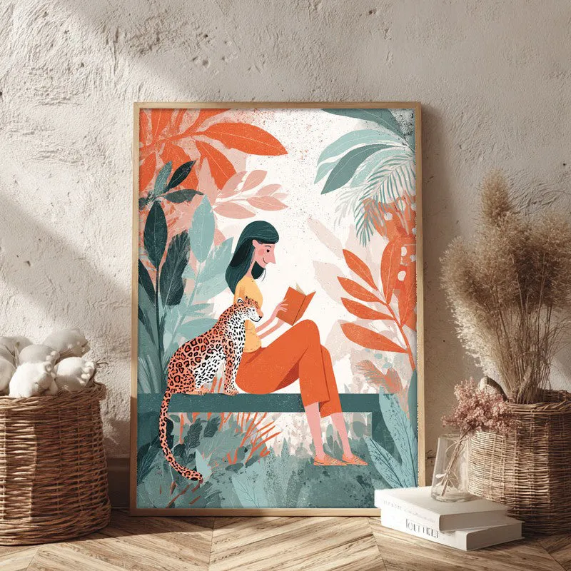 ForestReverie Canvas Wall Painting - Brown Frame media 3