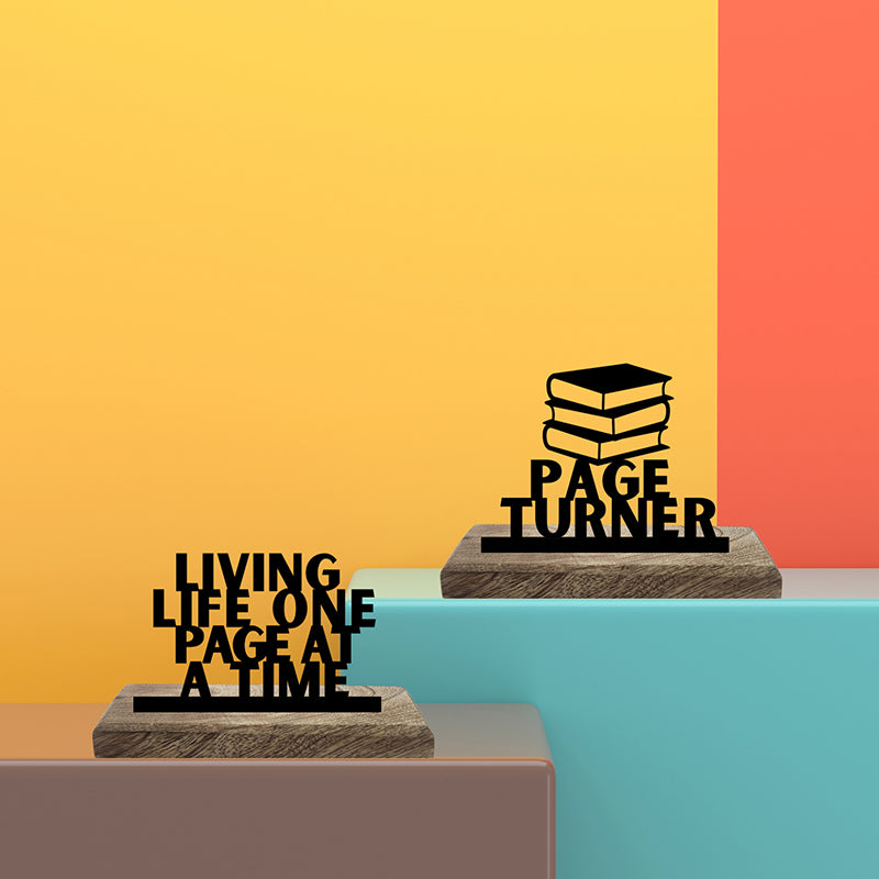 Page Turner Showpiece - Set Of Two