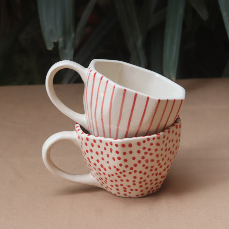 Heira Ceramic Tea Cup (200 mL Each) - Set of Two - 200 ML