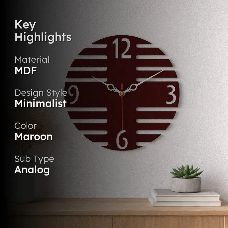 Cross Frame Wooden Wall Clock media 2