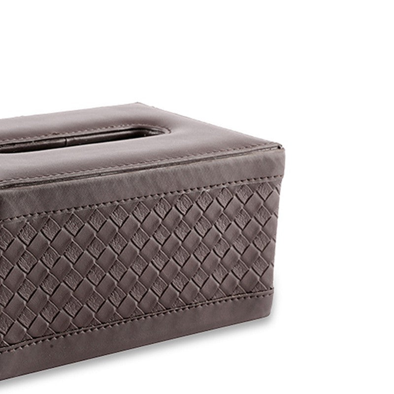AarviDecor UrbanRib Faux Leather Tissue Holder media 4