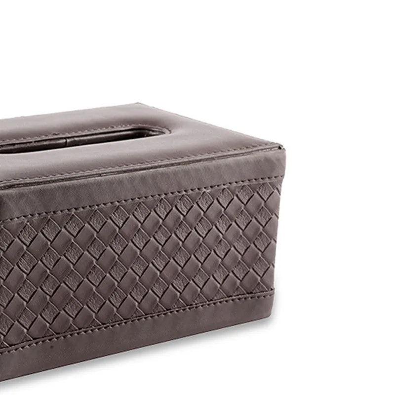 AarviDecor UrbanRib Faux Leather Tissue Holder media 4
