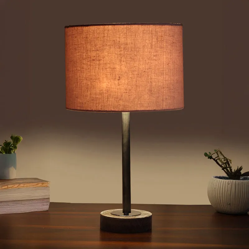 Cotin I Rodin Wooden Table Lamp - Grey,Silver,White media 1