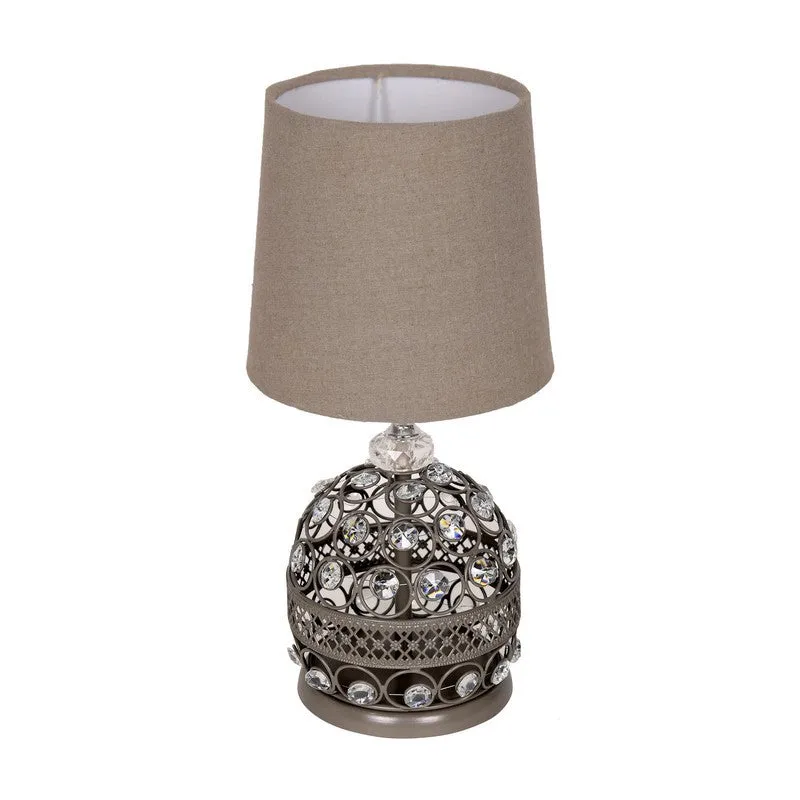 StoneLite Earthy Metal Table Lamp - Grey media 4