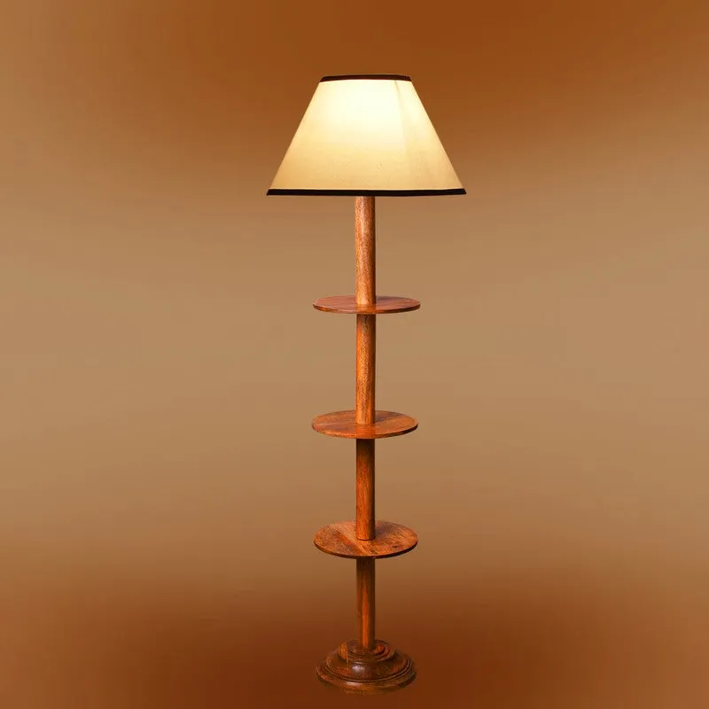 EclipseNova Light Wooden Floor Lamp - White & Black media 7